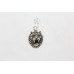 Sterling silver 925 plain polished silver lion face charm pendant C 406